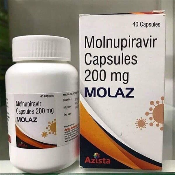Thuốc điều trị Covid Molnupiravir 200mg Molaz – Hộp 40 viên